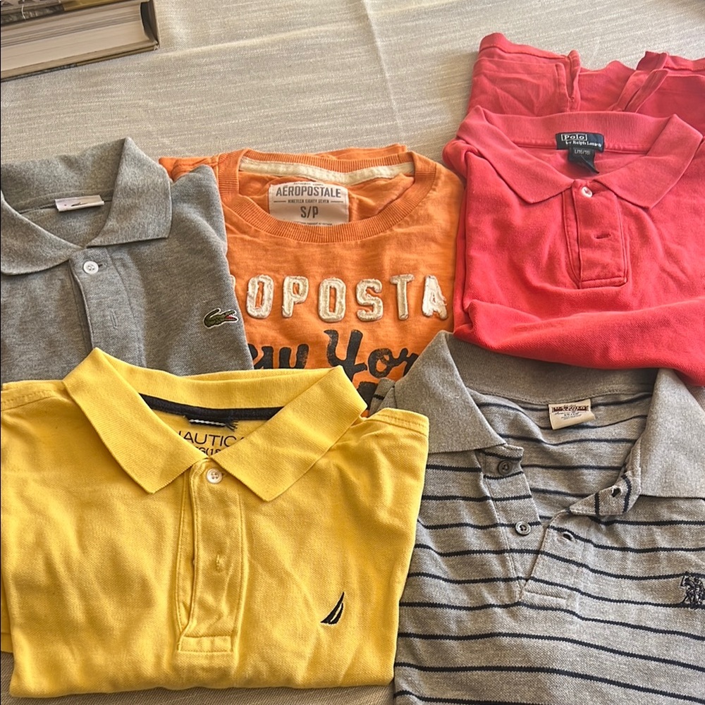 Bundle of 5 Button Collar Short Sleeve